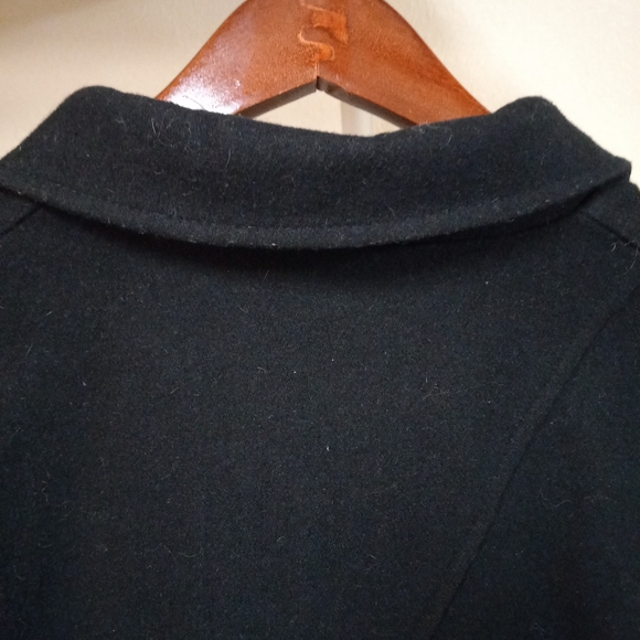 M WOMEN'S VOLCOM BLACK DOUBLE-BREASTED PEA COAT ZIP SECURE POCKETS W/O HOOD - Picture 13 of 13